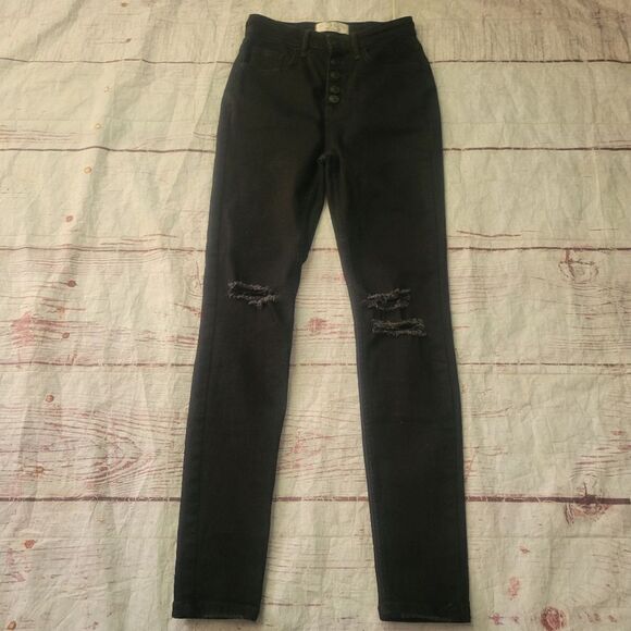 We the Free High Rise Button Fly Jeans Size 25 - Picture 1 of 4
